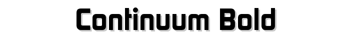 Continuum Bold font